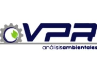 VPR Análisis Ambientales logo with gear and leaf symbol representing environmental analysis services