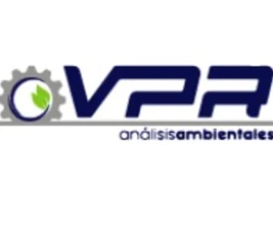 VPR Análisis Ambientales logo with gear and leaf symbol representing environmental analysis services